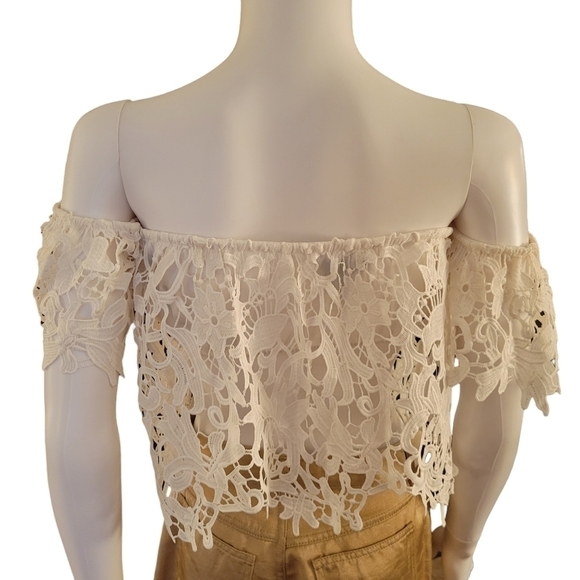 Forever 21 Lace Crop Top White S - Picture 3 of 3